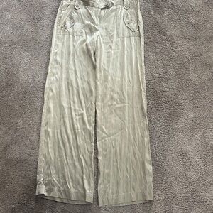 WHBM Stylish Tan Wide-Leg Pants